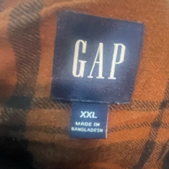 GAP Women’s XXL Flannel Shirt- Brown Plaid - Picture 4 of 10